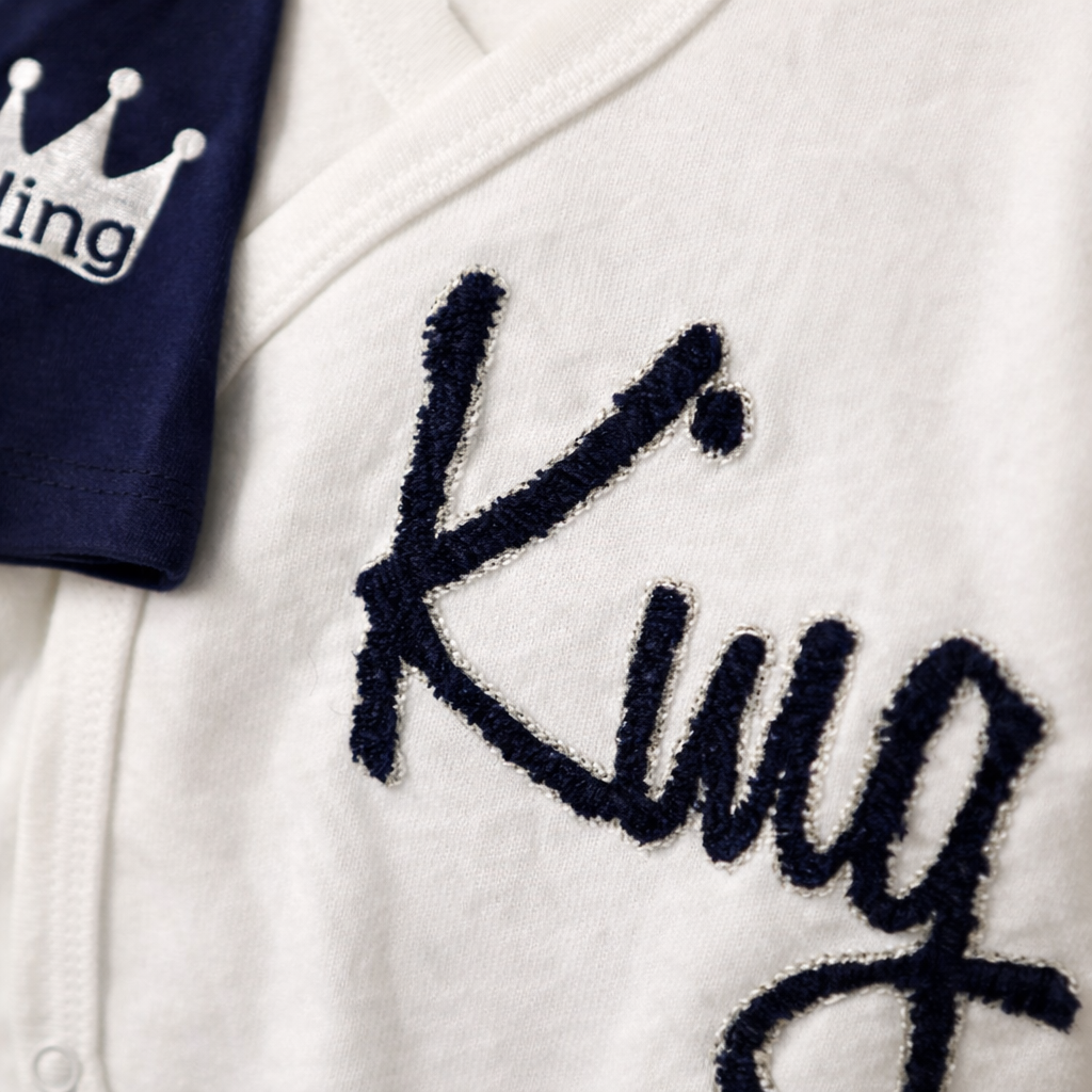 King Baby Boy Outfit Set | Newborn 3 Piece Cotton Set - Image 2