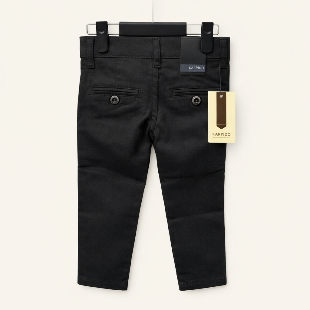 Boys Black Dress Shorts with Belt | Kids Smart Casual Shorts - Image 2